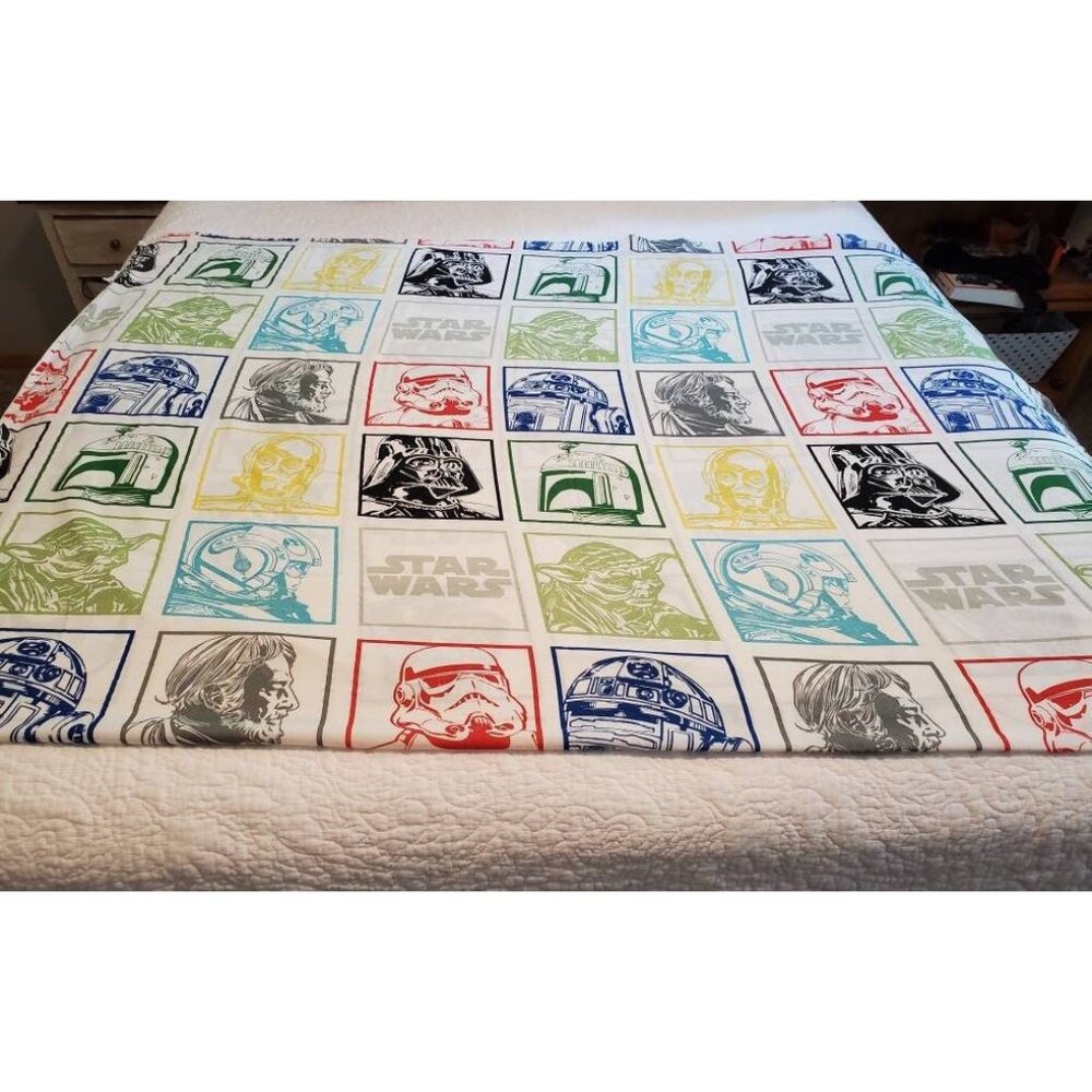 Star Wars Twin Flat Sheet, Jedi R2D2 Yoda, Star Wars Sheet